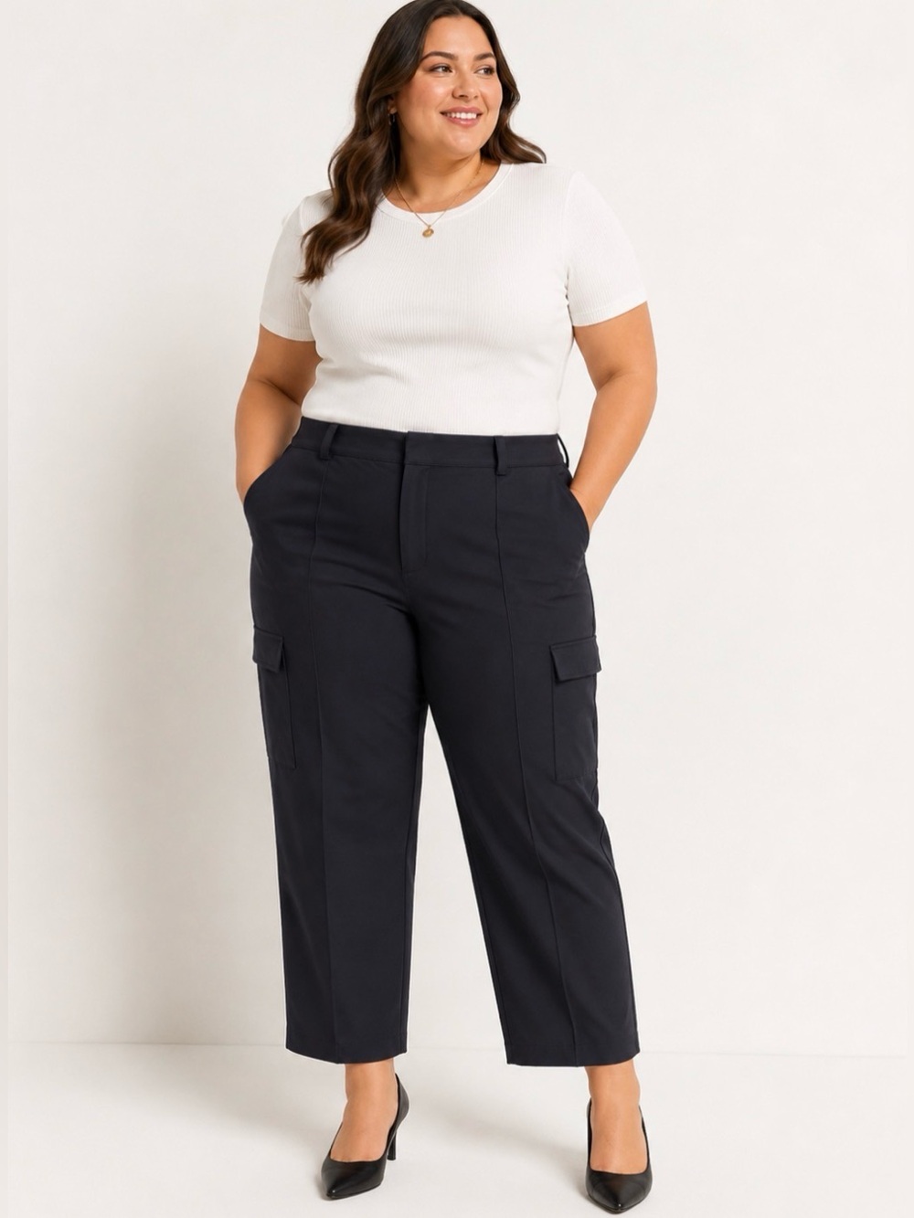 NEW Cinq a Sept Cargo Pants in Dark Blue, Size 14